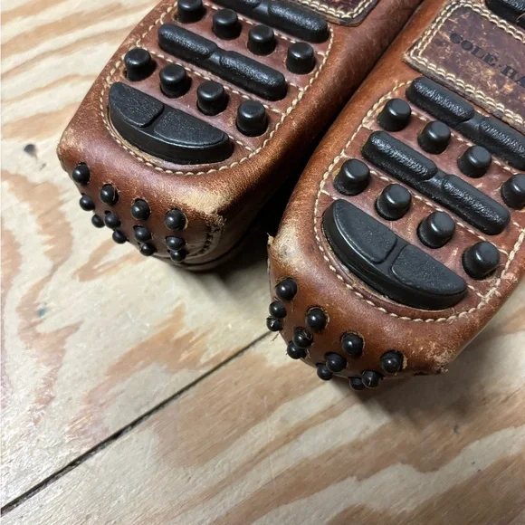 Cole Haan Gunnison Driving Shoes Men's 8D Brown Leather Moccasin Loafers - Picture 9 of 11